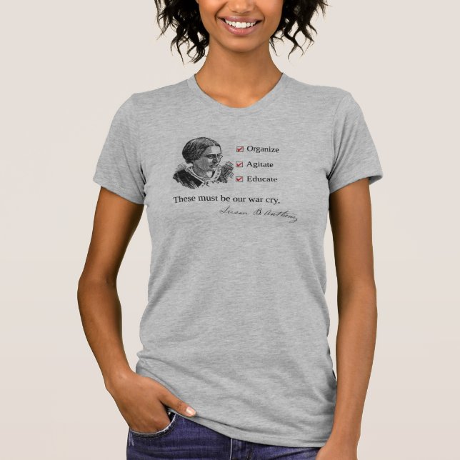 T-shirt cabido do grito de guerra de Susan B. (Frente)
