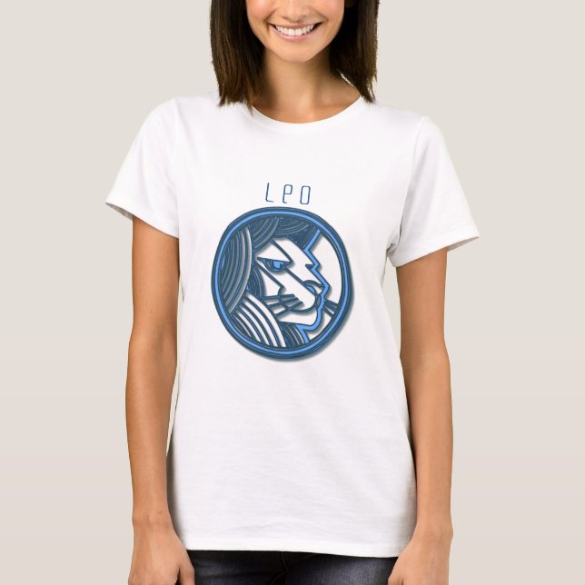 T-shirt cabido zodíaco de Leo (Frente)