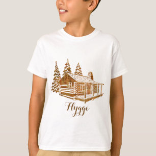 T-shirt Cabine de Log Cozy - Higge ou seu próprio texto