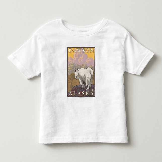T-shirt Cabra de montanha - Dawson, Alaska (Frente)