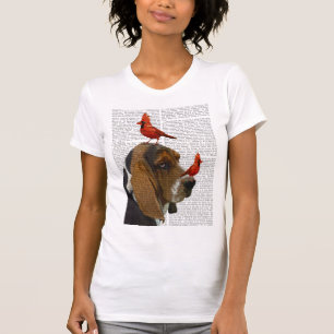 T-shirt Caça-Basset e Aves