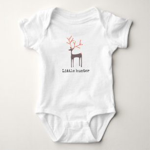 T-shirt Caçador pequeno com os cervos animados -