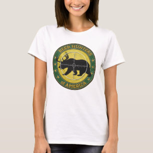 T-shirt Caçadores da cerveja de América (urso do