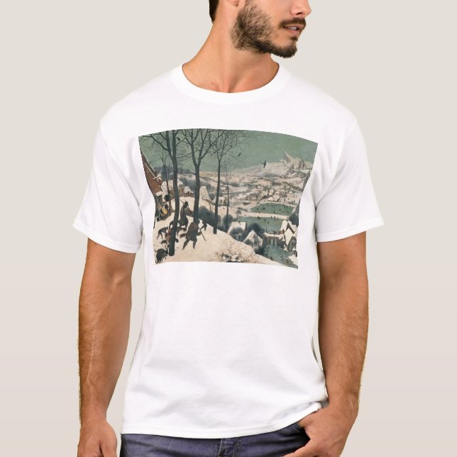 T-shirt Caçadores na neve - em janeiro de 1565 (Frente)