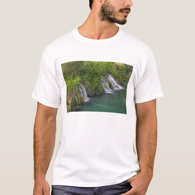 T-shirt Cachoeira, Parque Nacional dos Lagos de Plitvice e (Frente)