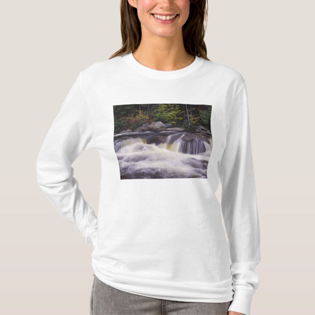 T-shirt Cachoeiras, Kancamagus Highway, Branco (Frente)