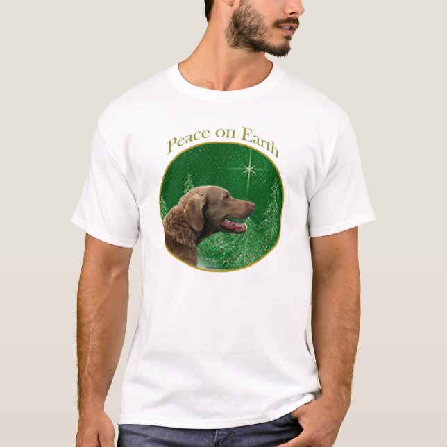 T-shirt Cachorro Chesapeake Bay Retriever Paz (Frente)