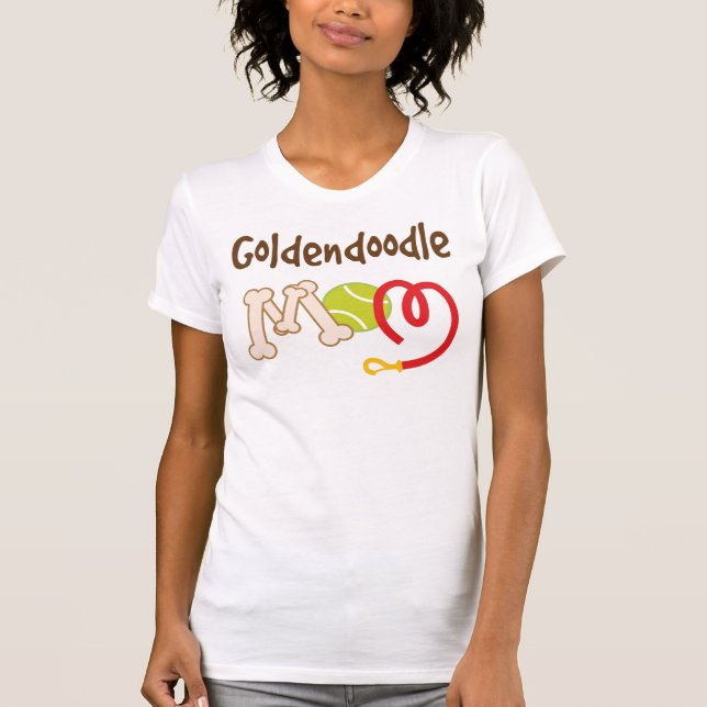 T-shirt Cachorro de Goldendoodle Raça Mamãe Presente (Frente)