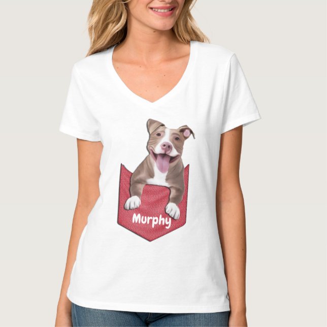 T-Shirt Cachorro de Pitbull (Frente)
