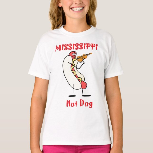 T-shirt Cachorro quente de Mississippi (Frente)