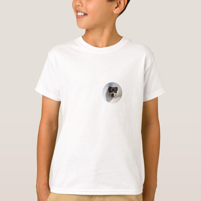T-shirt Cachorro sorridente engraçado (Frente)