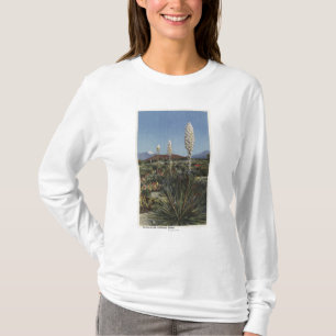 T-shirt Cactos de CaliforniaYucca na flor no deserto