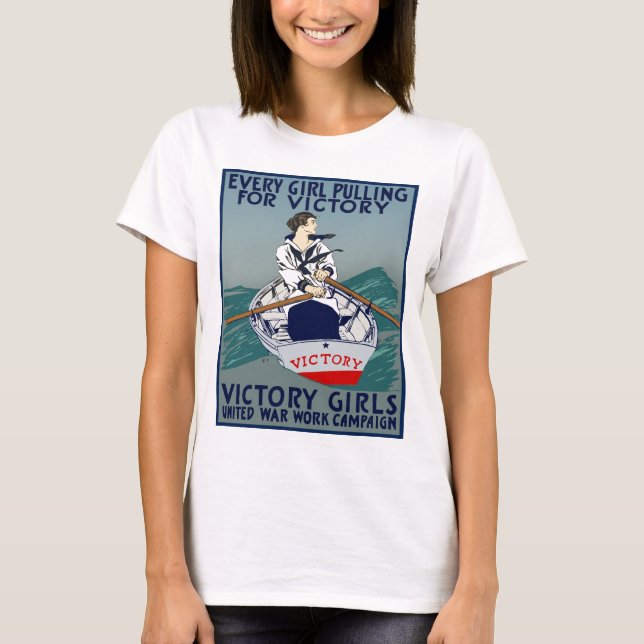 T-shirt Cada menina que puxa para a vitória (Frente)