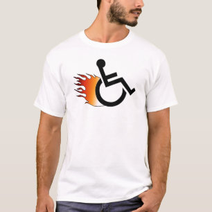 T-shirt Cadeira de rodas flamejante