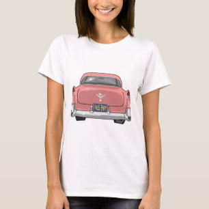 T-shirt Cadillac 1955 cor-de-rosa