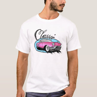 T-shirt Cadillac cor-de-rosa clássico
