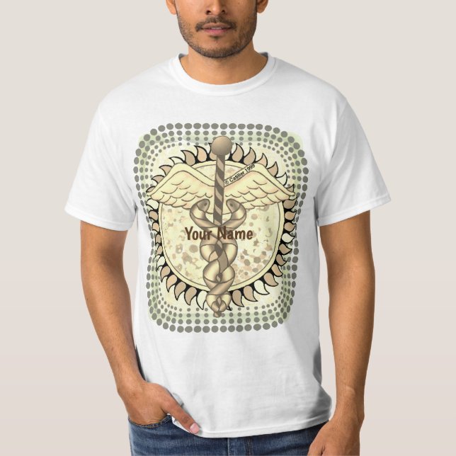 t-shirt Caduceus personalizada (Frente)