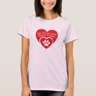 T-shirt cães deixam pegadas em nossos corações