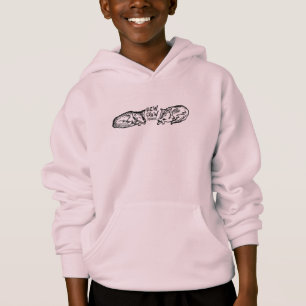 T-shirt Cães do sono bonito no rosa apenas para o Hoodie
