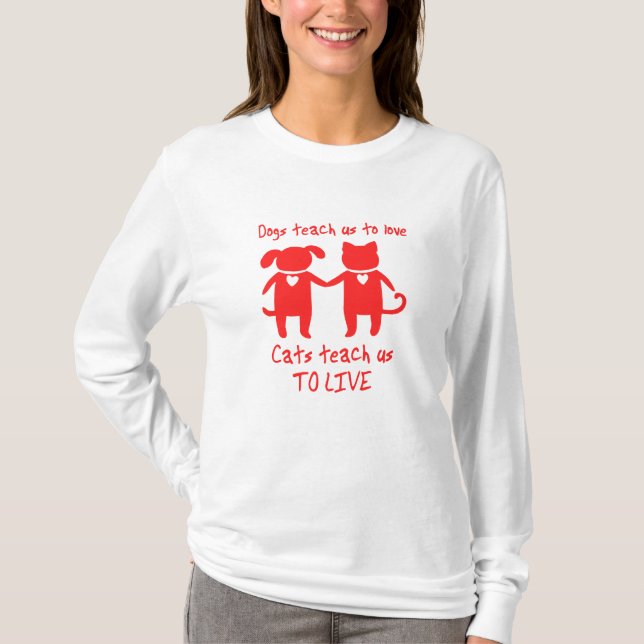 T-shirt cães e gatos (Frente)