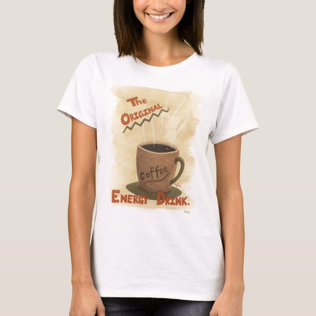 T-shirt Café - A Bebida Energética Original (Frente)