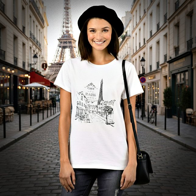T-shirt Cafe Paris (Criador carregado)