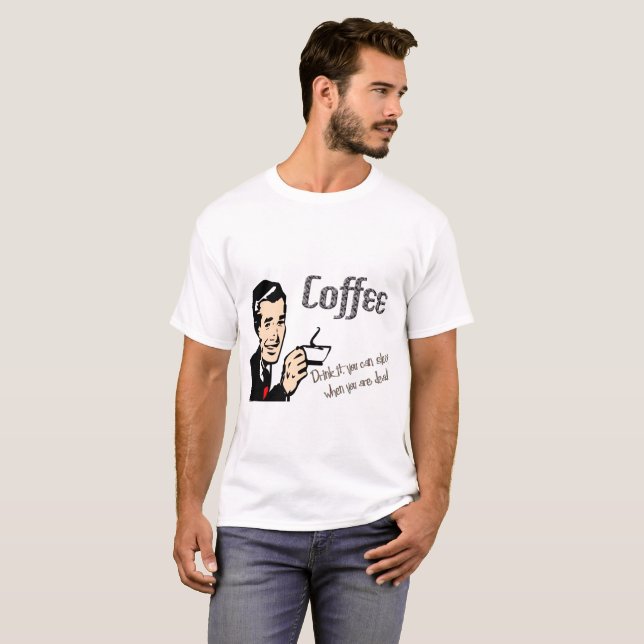 T-Shirt Café Retro Masculino (Frente Completa)