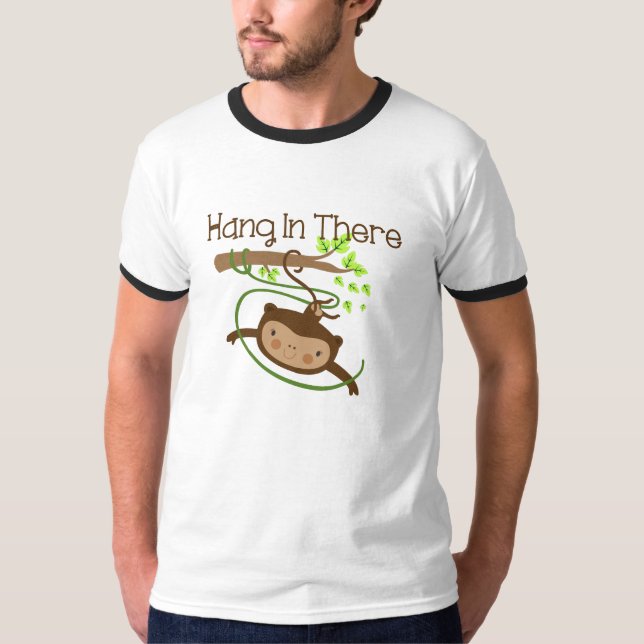 T-shirt Cair do macaco dentro lá (Frente)
