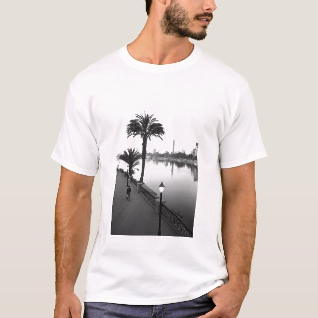 T-shirt Cairo Egito, ao longo do rio Nilo (Frente)