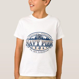 T-shirt Cais Chicago do marinho