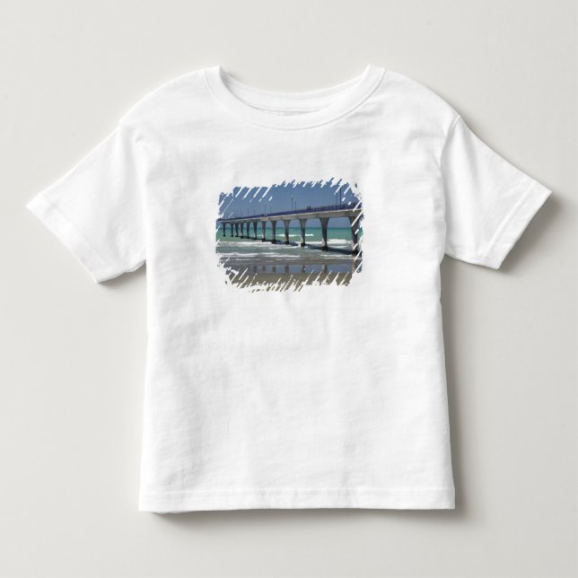 T-shirt Cais de New Brighton, Christchurch (Frente)