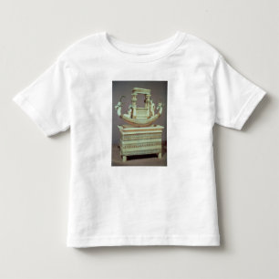 T-shirt Caixa com um barco decorado com duas cabeças