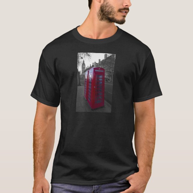 T-shirt Caixa de telefone vermelha de Londres (Frente)