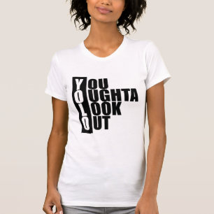 T-shirt Caixa do vertical de YOLO