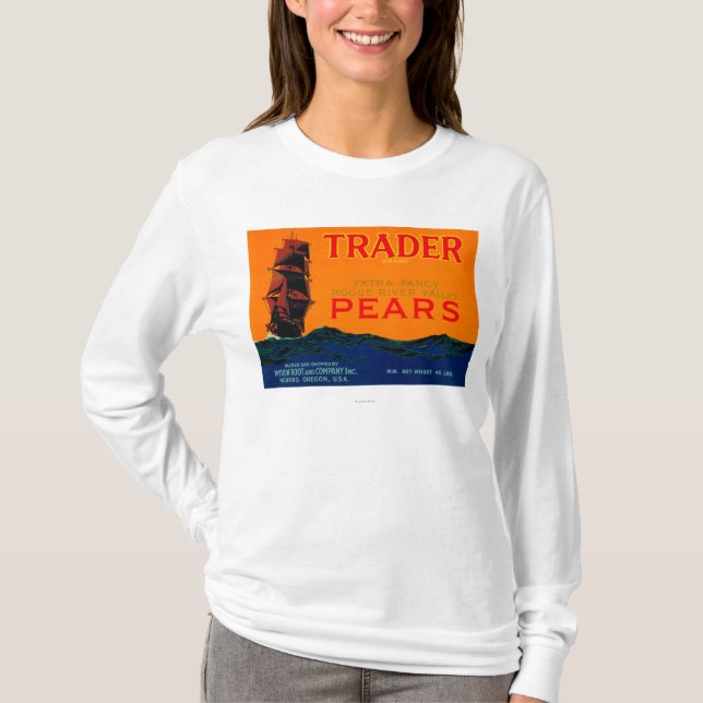 T-shirt Caixa LabelMedford da pera do comerciante, OU (Frente)
