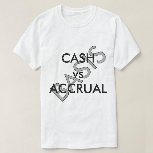 T-shirt "CAIXA vs ACCRUAL" (Frente do Design)