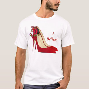 T-shirt Calçados Red High Heel / Papais noeis Elf / Eu Acr