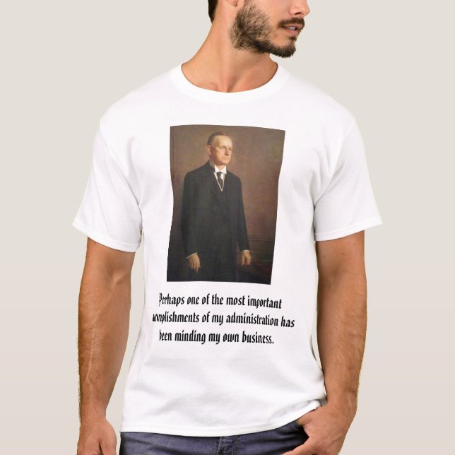 T-shirt calcool, Calvin Coolidge (Frente)