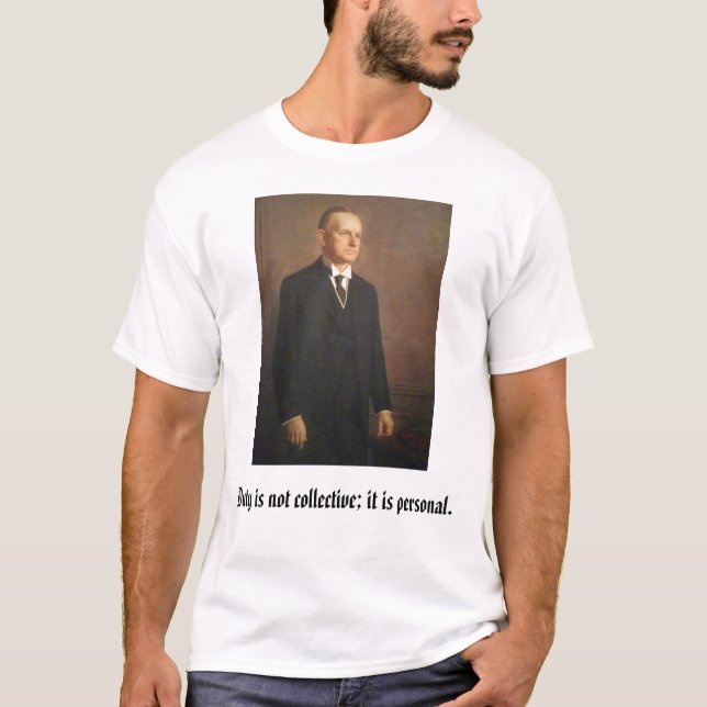 T-shirt calcool, Calvin Coolidge (Frente)
