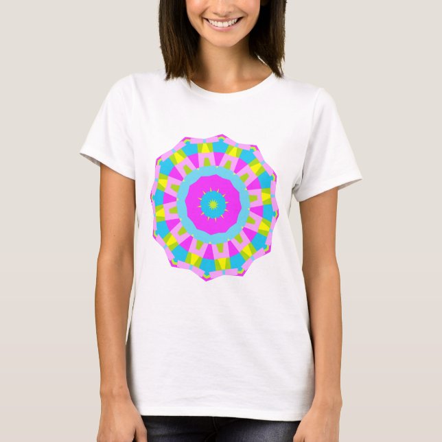 T-shirt Caleidoscópio Colorido 04 (Frente)
