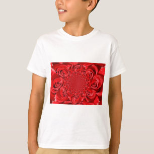 T-shirt Caleidoscópio Rosa vermelha: Arte Feliz dia de os
