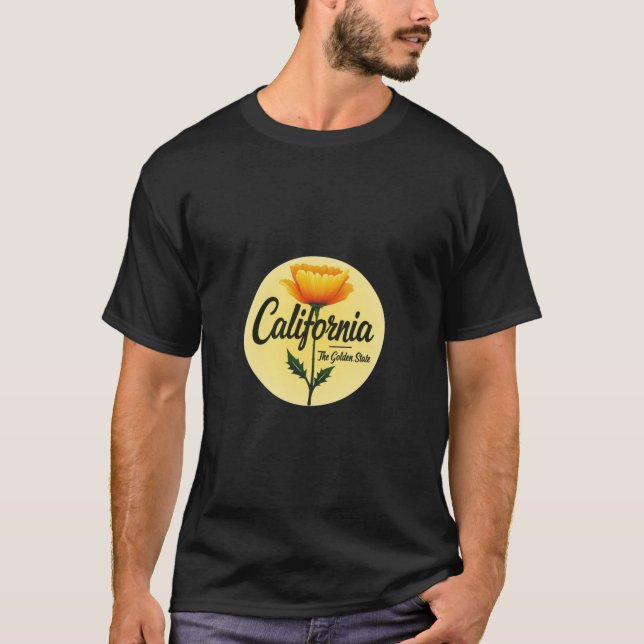 T-Shirt = Califórnia, Estado Ouro (Frente)