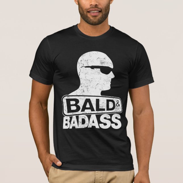 T-shirt calvo e badass (Frente)