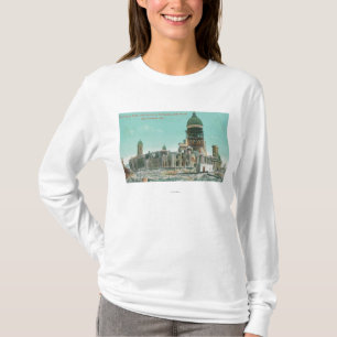 T-shirt Câmara municipal no fogo das ruínas depois de 19