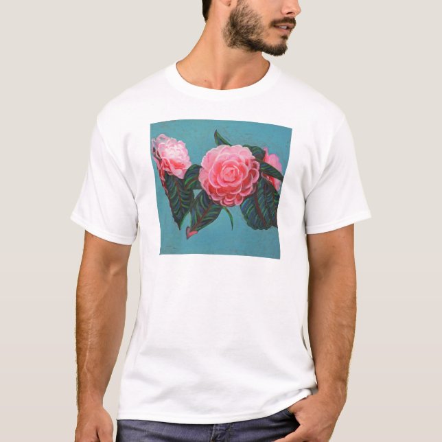 T-shirt Camellia Japonica Sky (Frente)