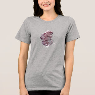 T-SHIRT CAMEO ANTIGO, SENHORA COM MONOGRAMA DE UVAS