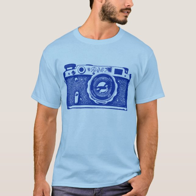 T-shirt Câmera russa gigante soviética - Marinho azul (Frente)