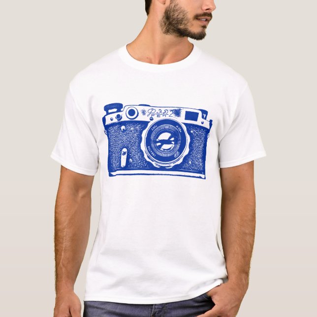T-shirt Câmera russa gigante soviética - Marinho azul (Frente)