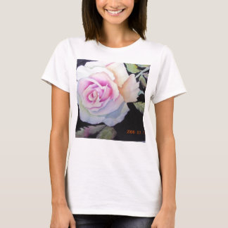 T-shirt Cami cor-de-rosa da aguarela das mulheres