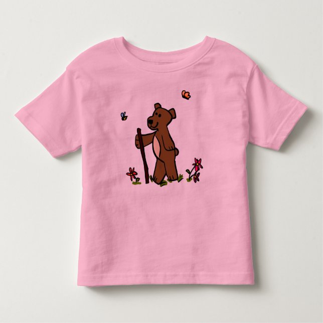 T-shirt caminhada de urso (Frente)